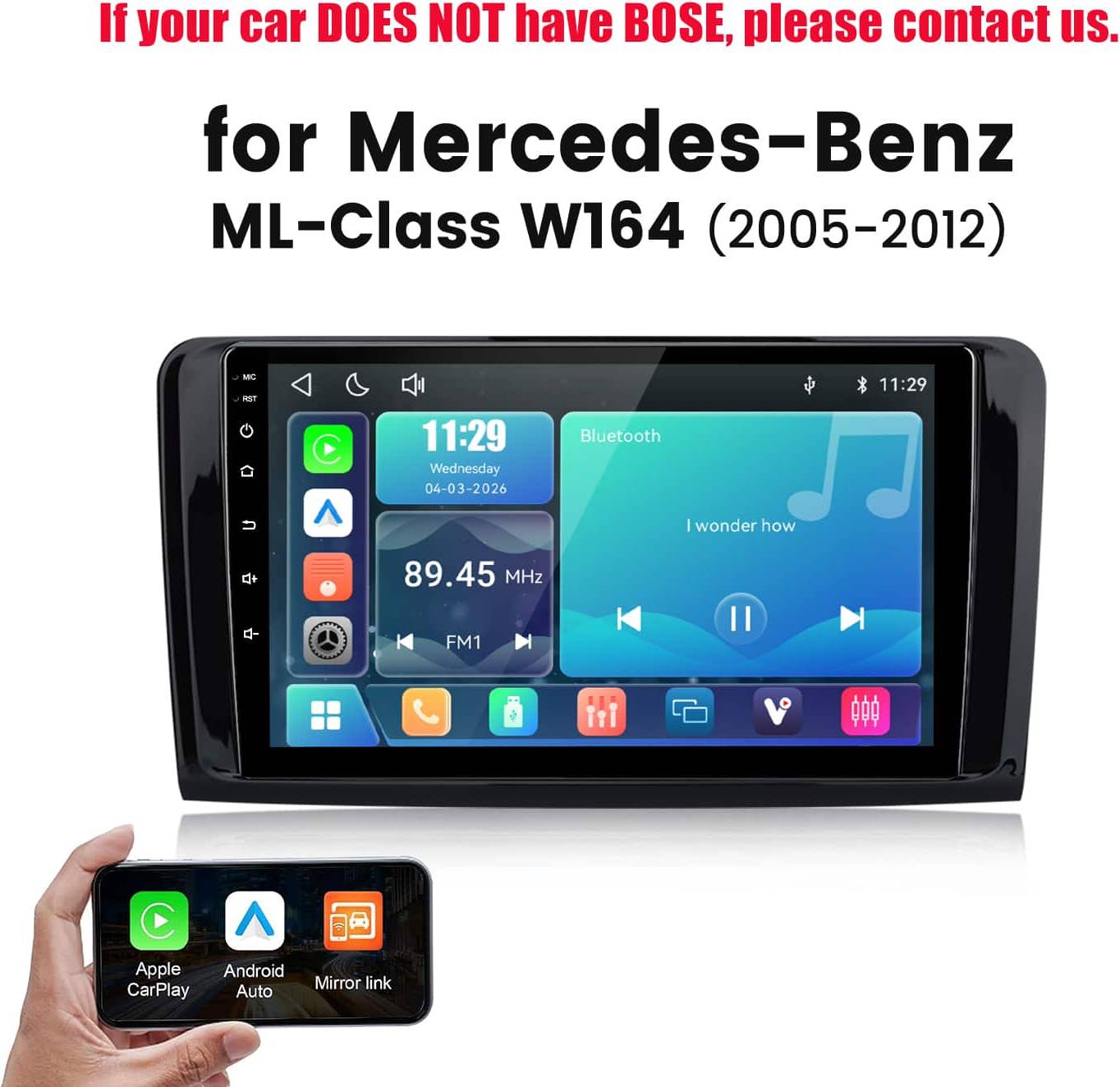 Car stereo system Junsun Linux System Carplay Android Auto Mirror Link