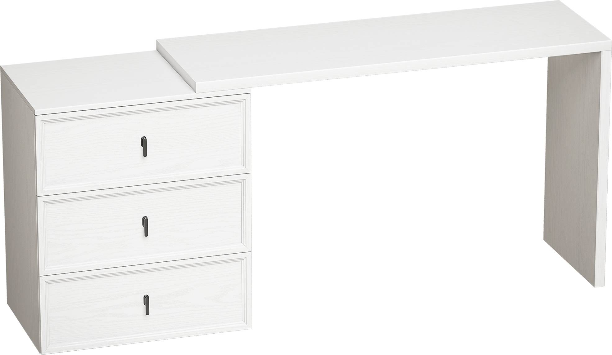 White corner desk with drawers Homcom L Shaped Computer Desk White Wood