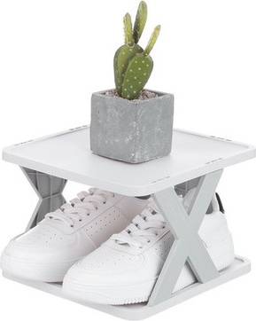 Uxcell 2 Tier Plastic Vertical Shoe Rack Shoe Rack 2pcs