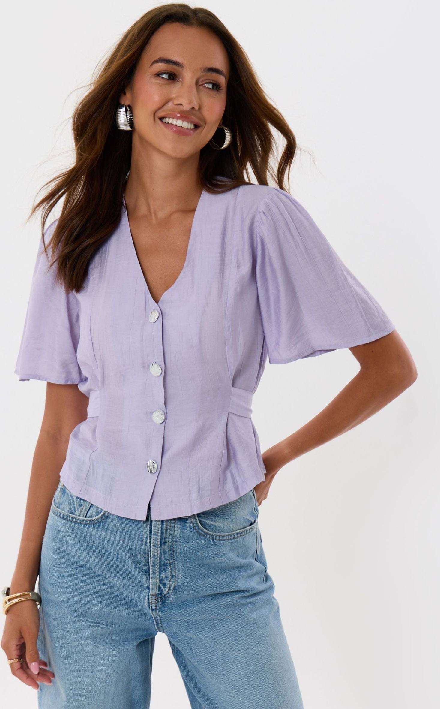 Threadbare Fladder Ärmar Topp