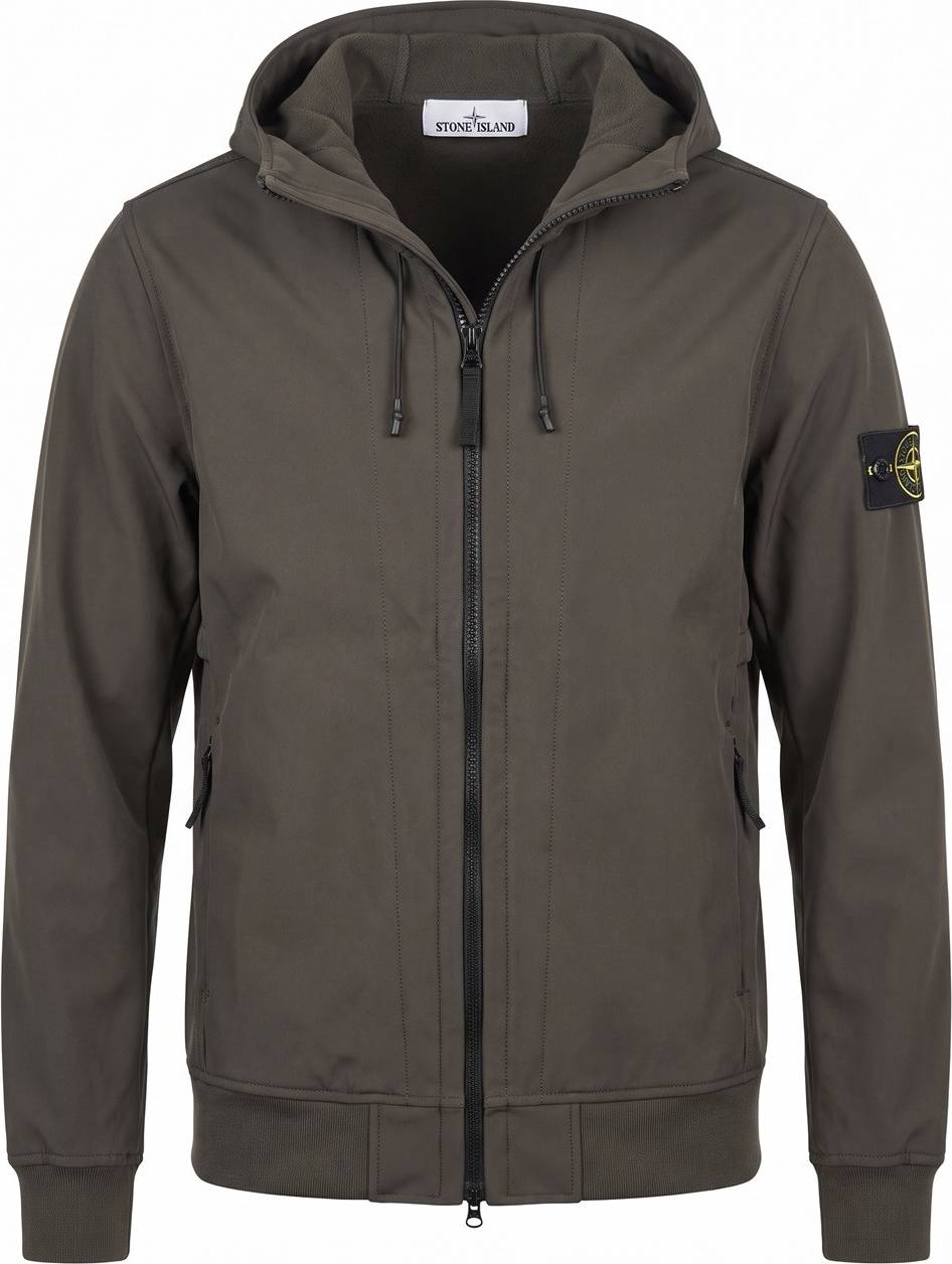 Stone Island Soft Shell R_E. Dye Biker Jacket - Gray