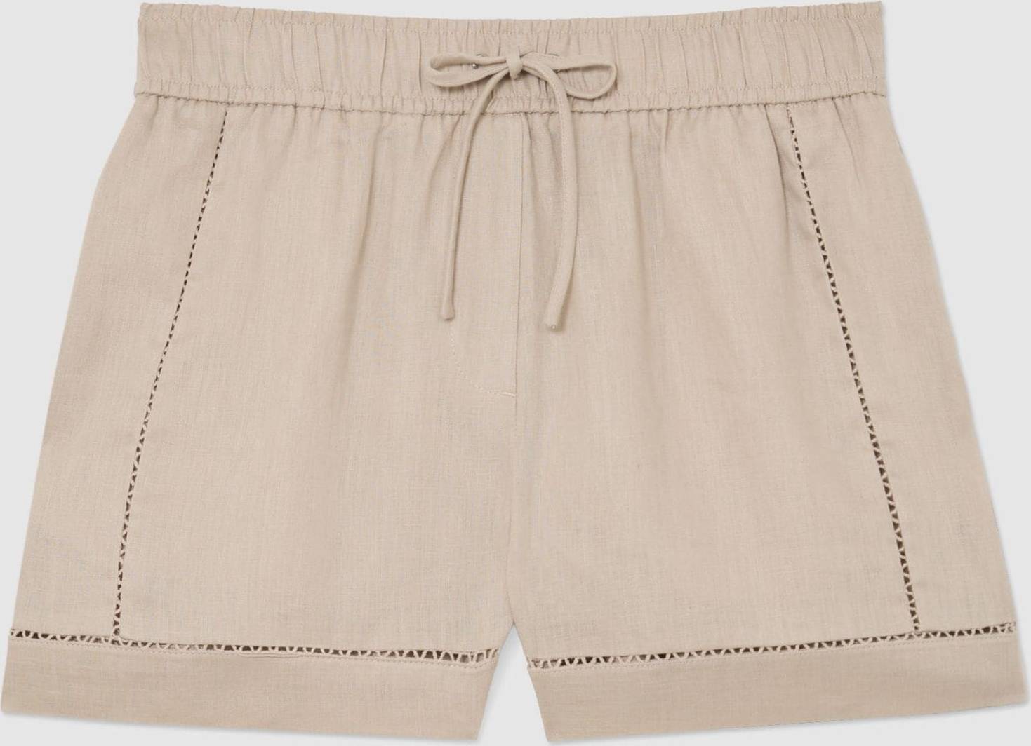 Reiss Riley Drawstring Waist Linen Shorts - Womens