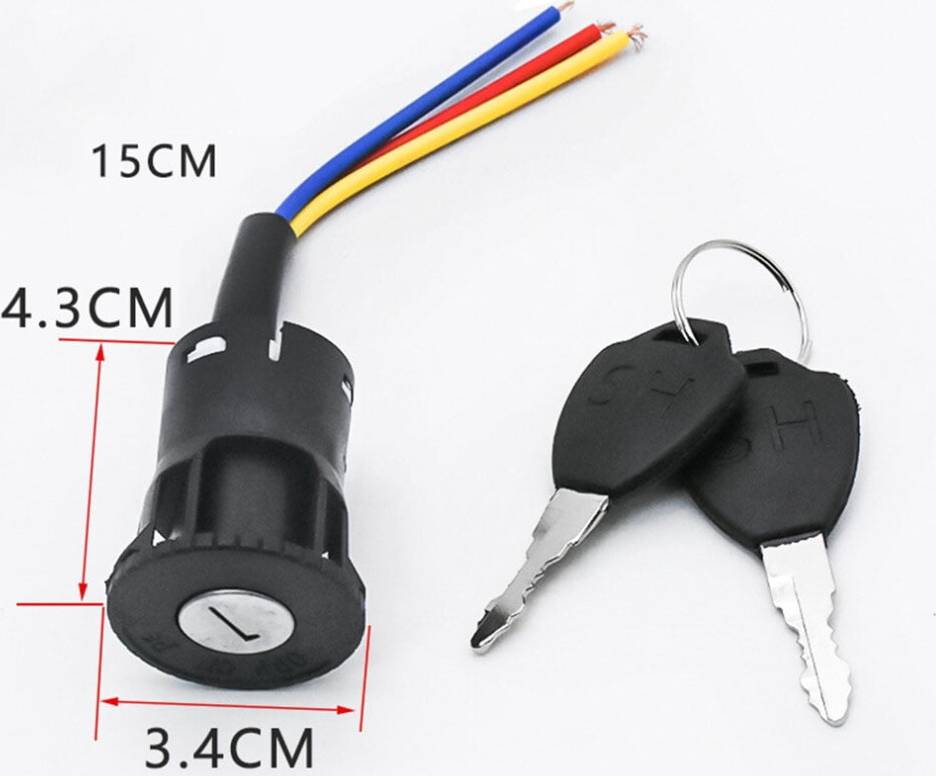 Ignition Key Barrel Switch 3-Wire