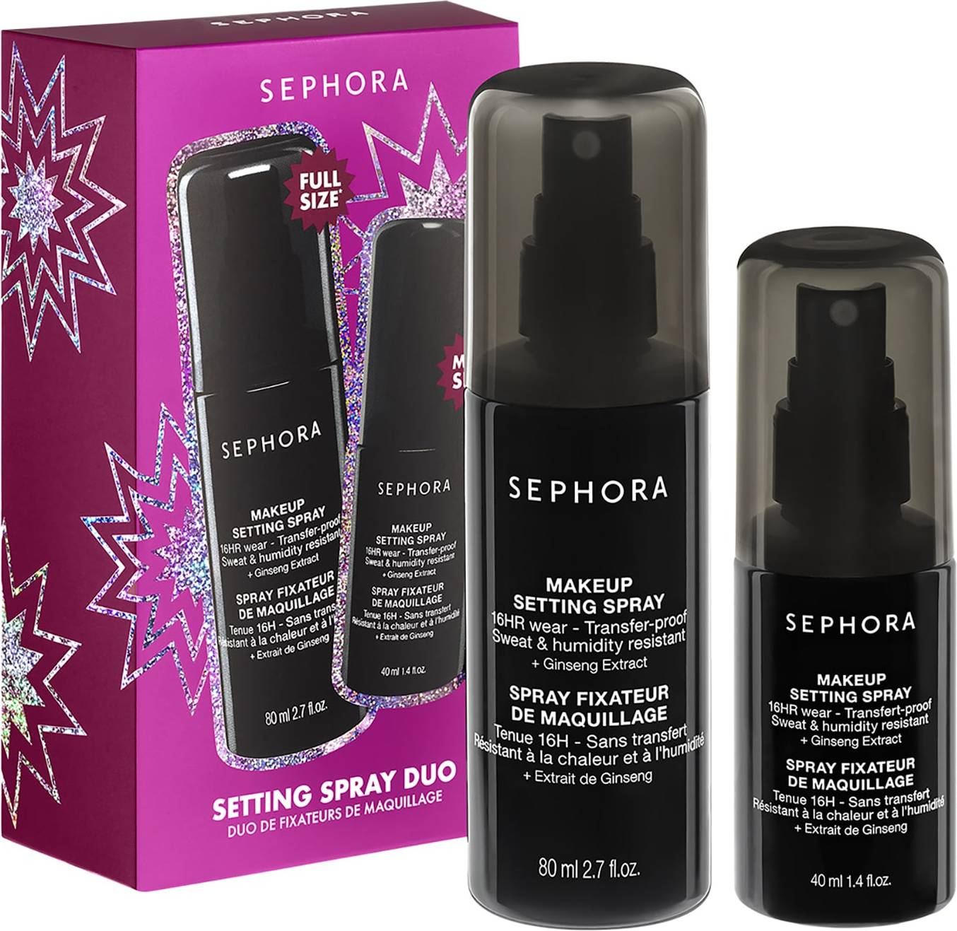 Sephora Collection Setting Spray Duo Set Transparent
