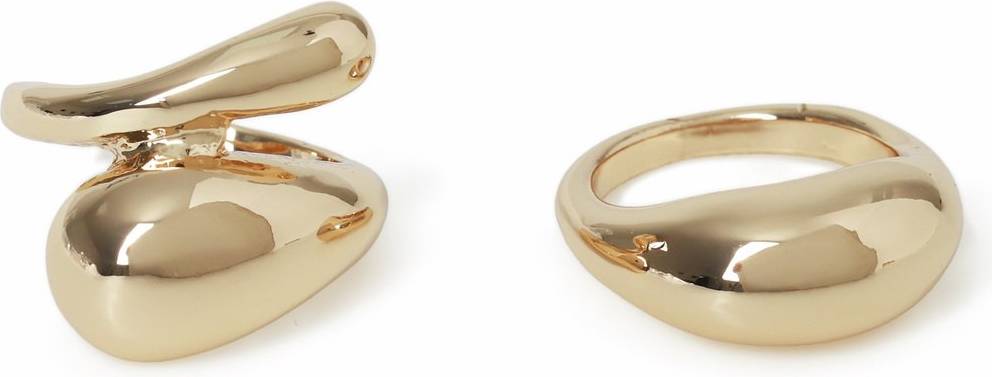 Freedom 2 Pack Gold Tone Smooth Rings