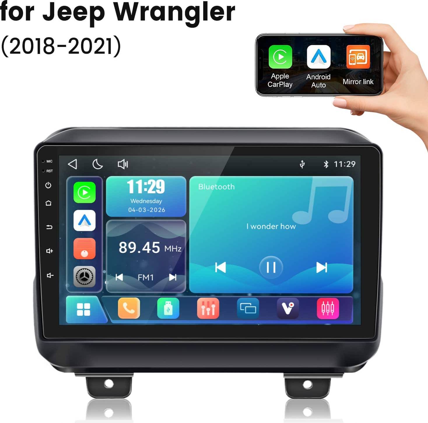 Car stereo system Junsun Linux System Carplay Android Auto Mirror Link
