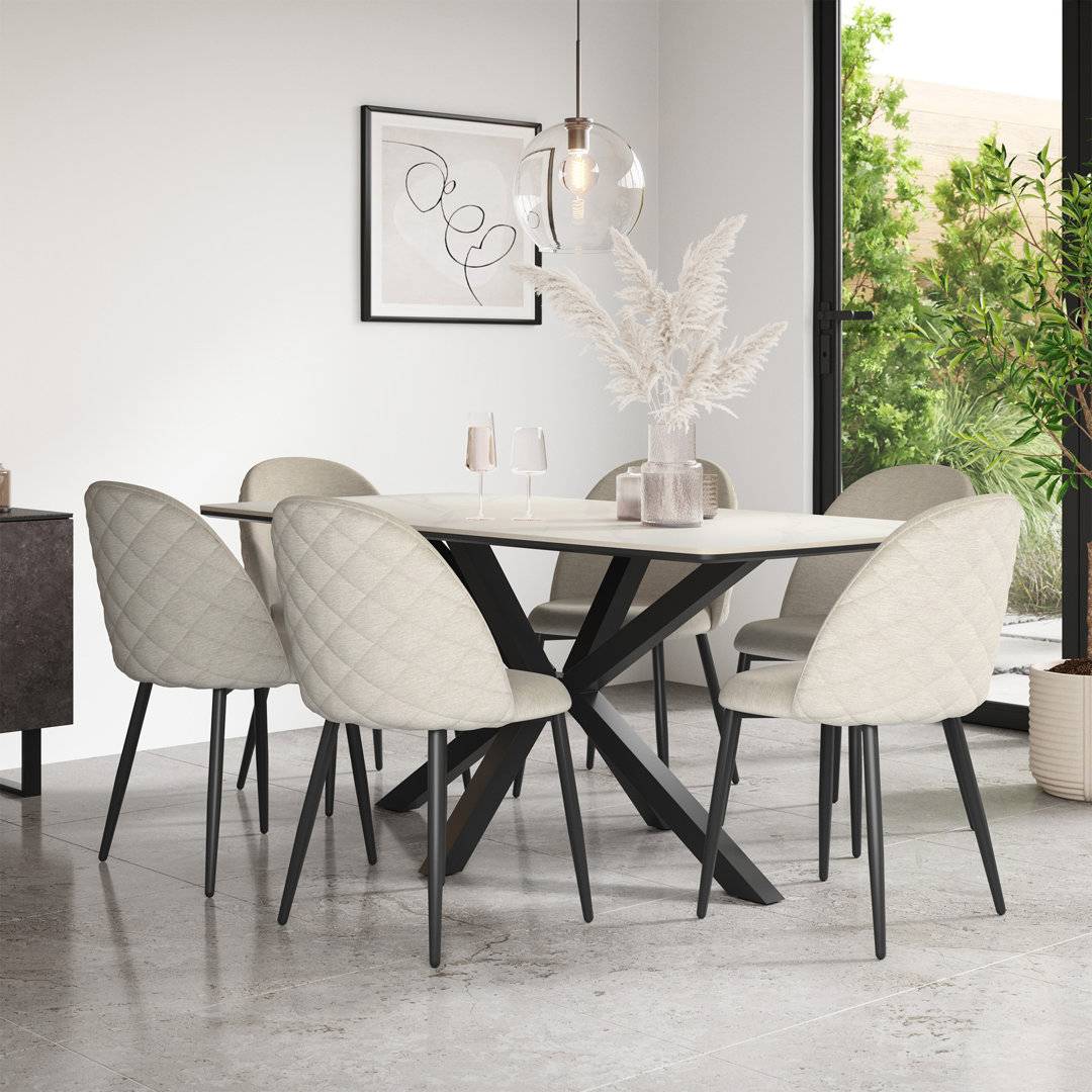 Brayden Studio Dining Set Beige Table