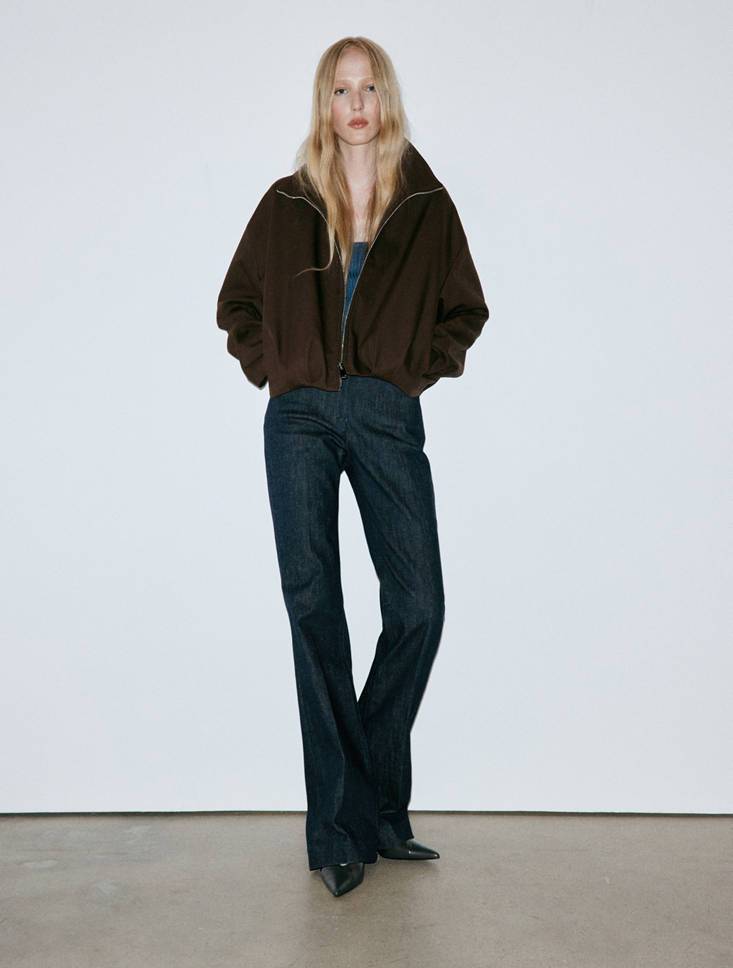 Mango Mid-Rise Flared Jeans Open Blue