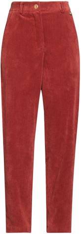 Dx Collection Woman Pants Rust Size Polyester Polyamide Elastane - Red