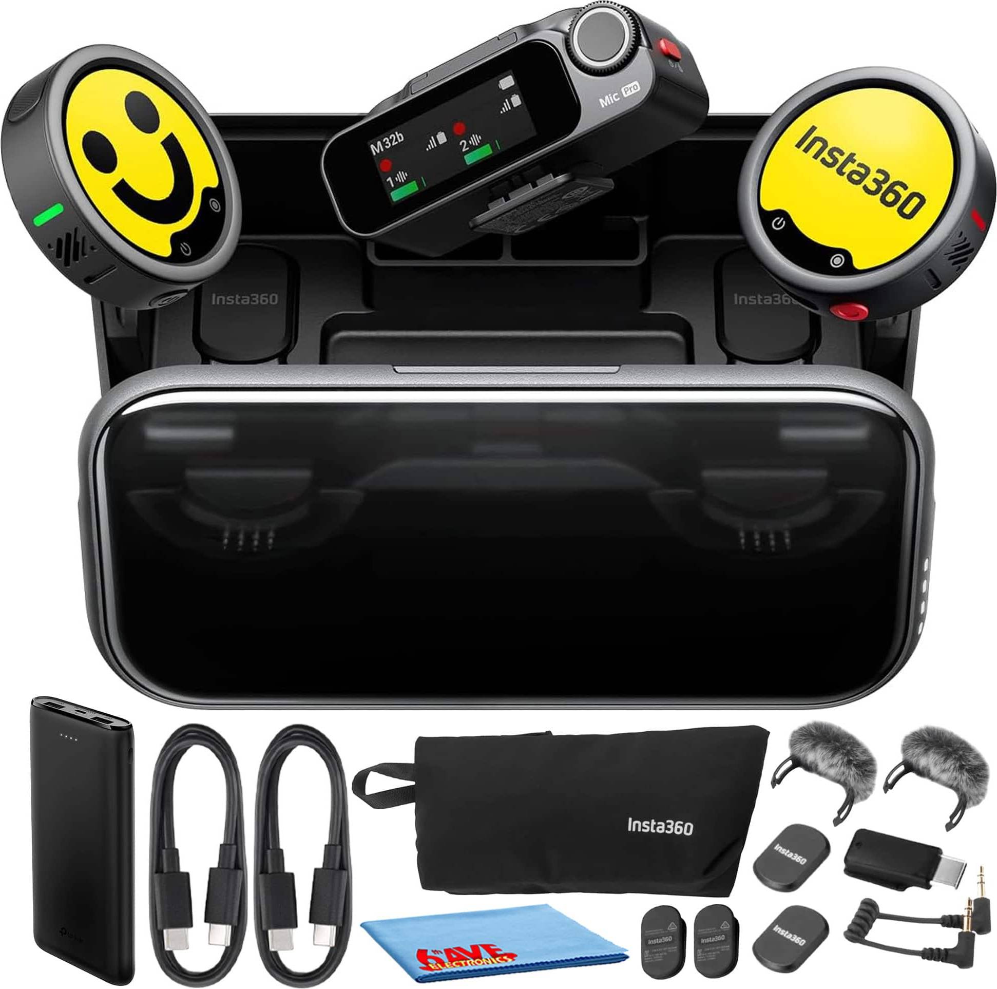Wireless microphones Insta360 Mic Pro 2-Person Wireless Microphone System