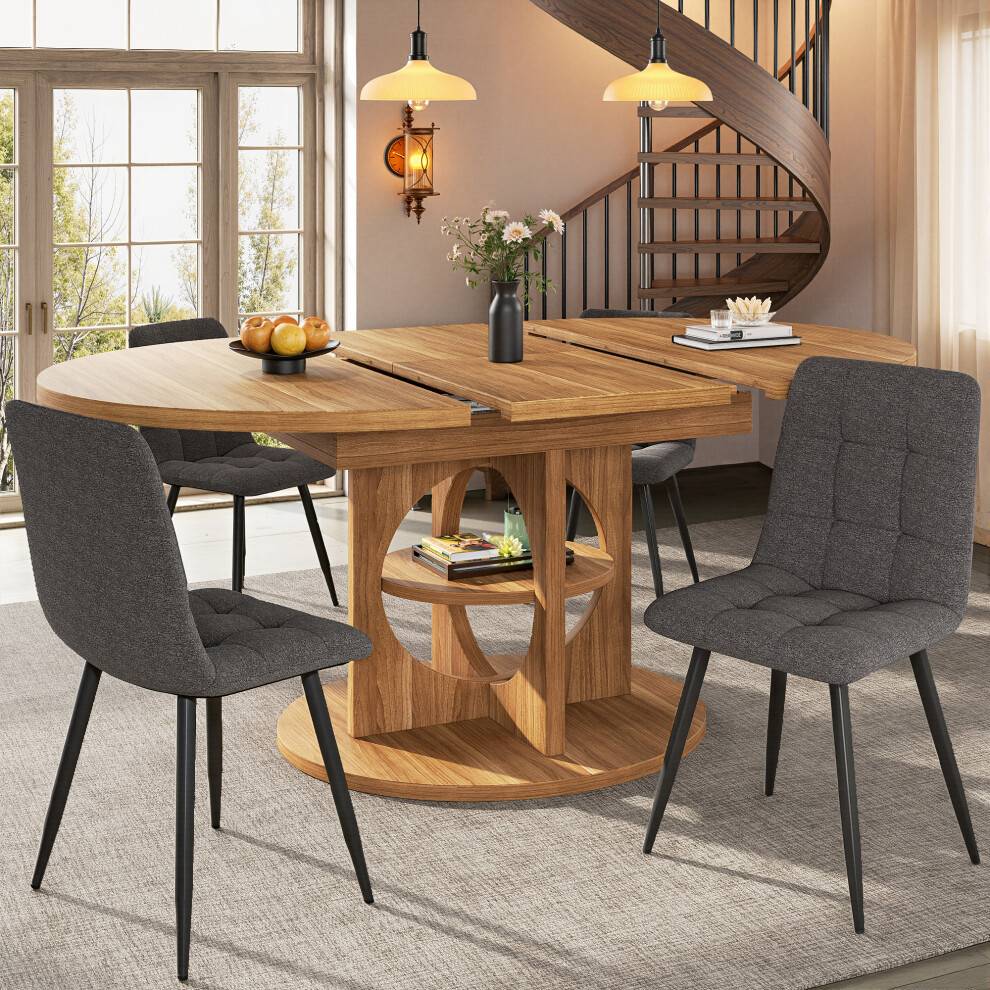 Extendable Round Telescopic Dining Table