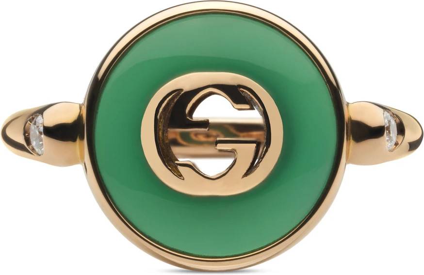 Gucci Interlocking Ring Rosa Guld - Dam