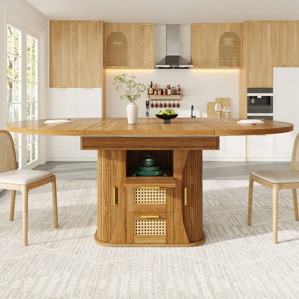 Extendable Round Telescopic Dining Table