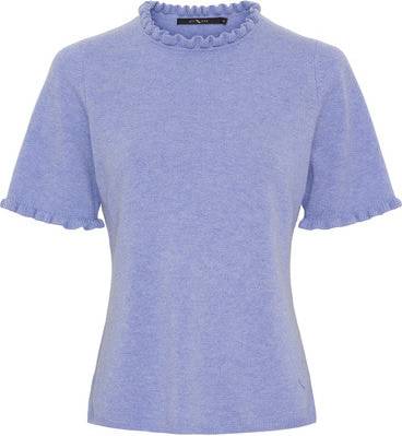 Btfcph Cashmere Knit With Ruffles - Lavender Blue