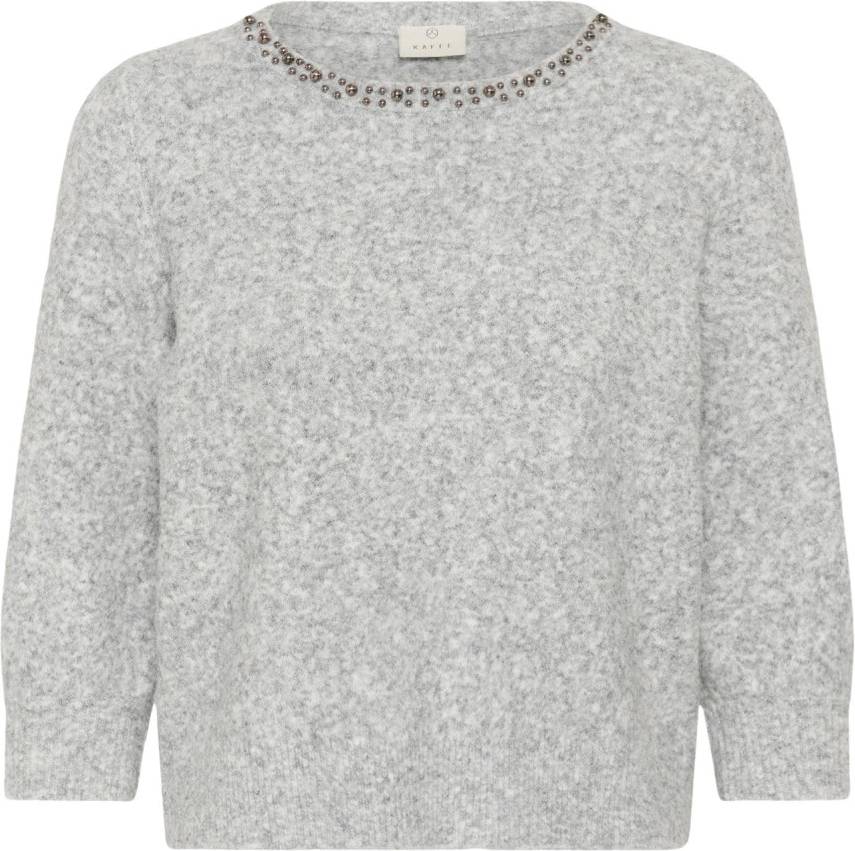 Kaffe Rundhalset Strik - Grey