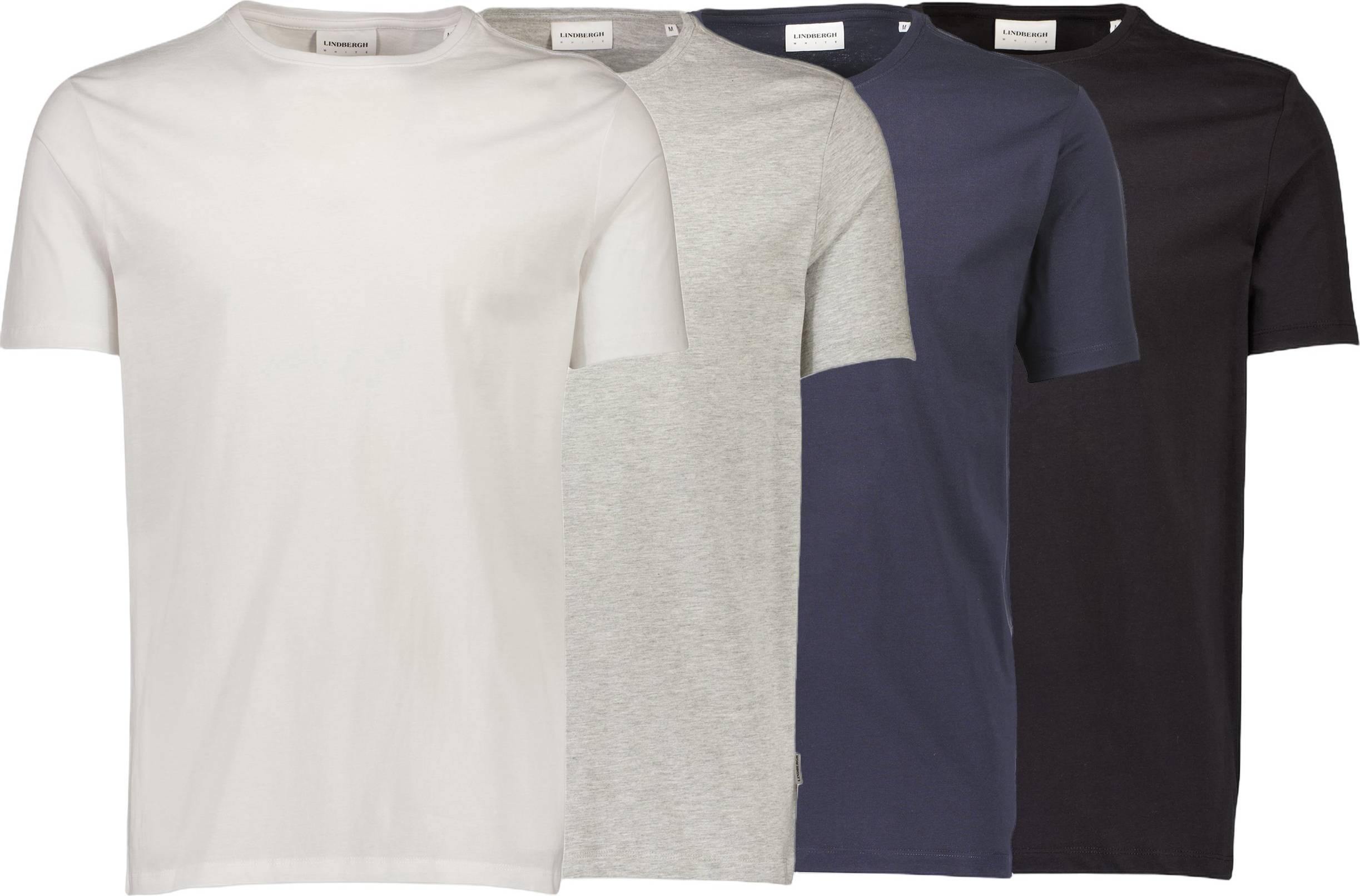 Lindbergh 4Pk Basic Tee S S Multi Patterned - Flerfärgad