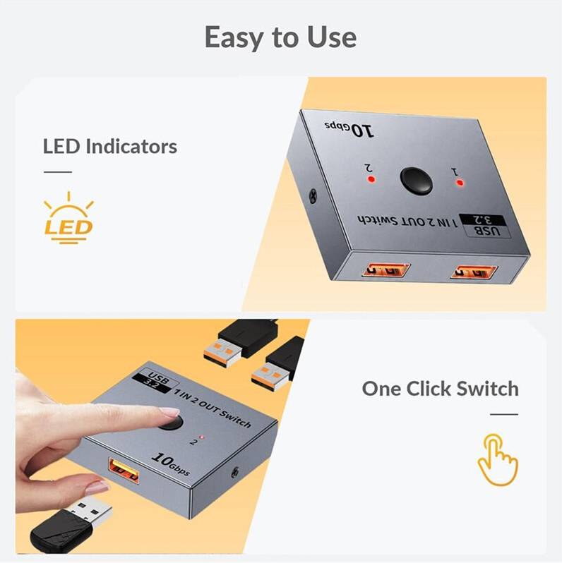 Usb 3.2 10gbps hub USB 3.2 10Gbps KVM Switcher Selector