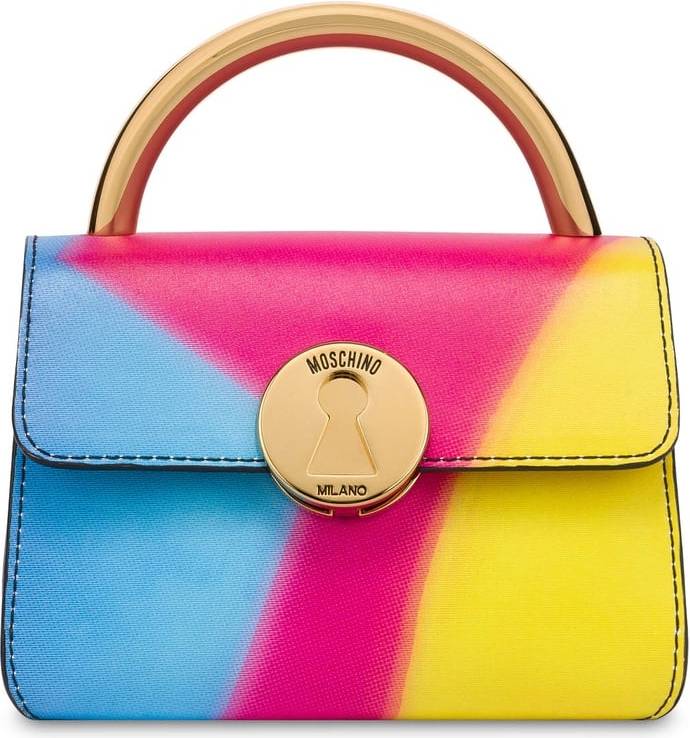 Moschino Mini Projection Print Handbag - Multicolor Blue