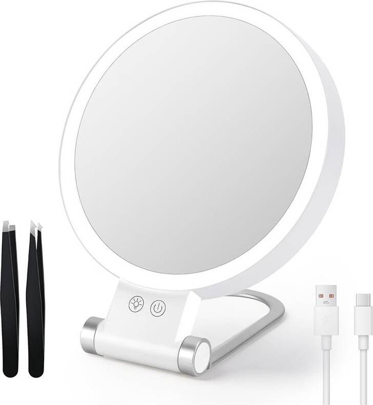 Double Sided LED Handheld Mirror 3 Colors