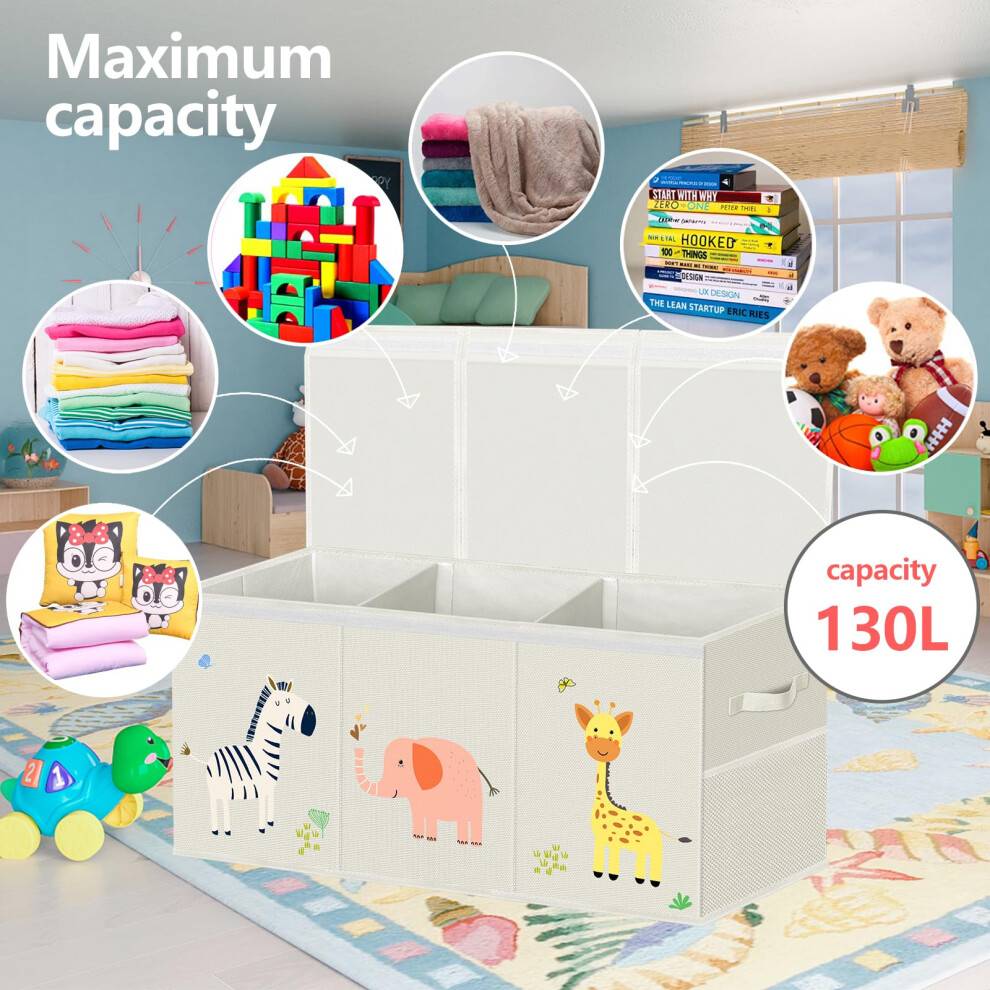 Veronly Extra Large Collapsible Toy Box Storage