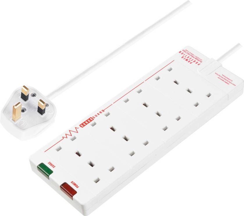 Masterplug Eight Socket Surge Protected Extension