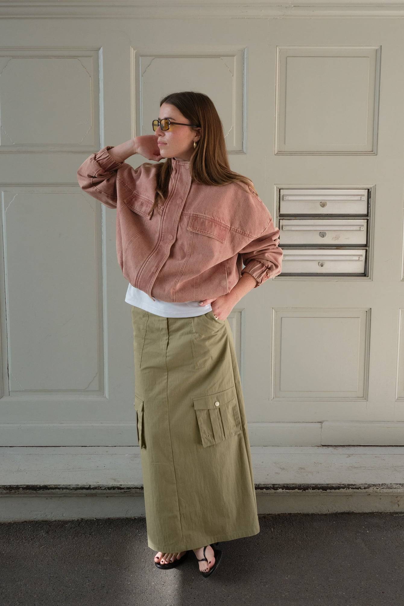 Croppad Twilljacka Vårjacka - Rosa