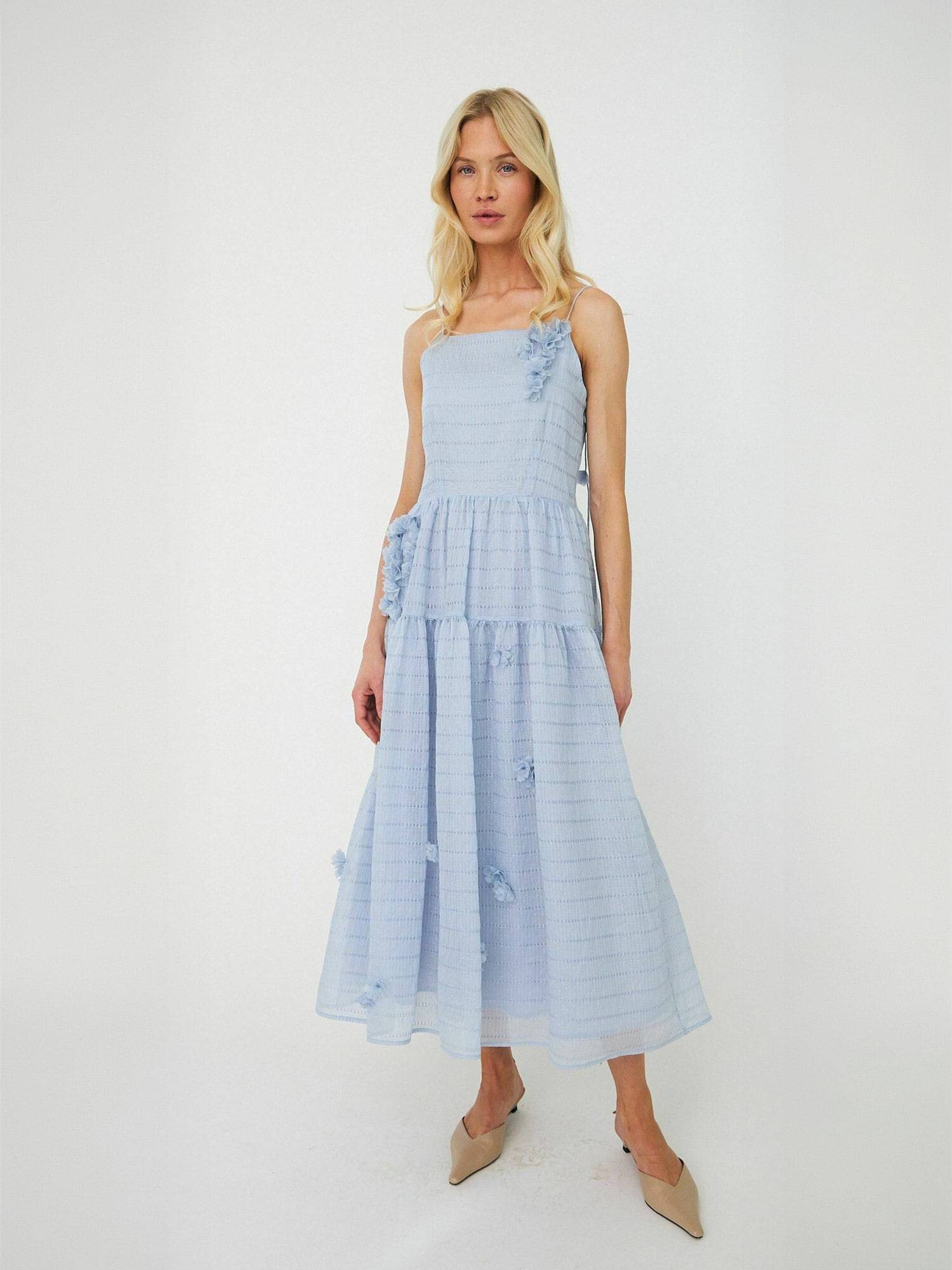 Palmacras Dress - Light Blue