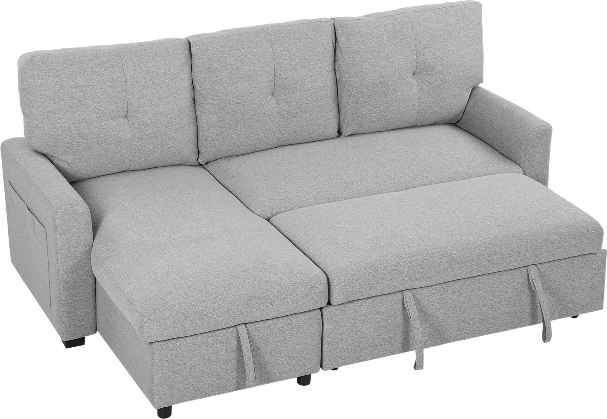 Homcom Divano Letto Angolare Posti In Lino Divano 3 Posti