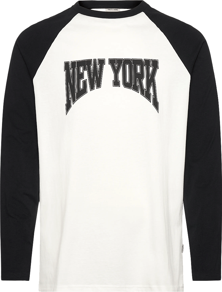 Only & Sons Onsfred Life Rlx Ls Raglan Cb Tee - Cloud Dancer