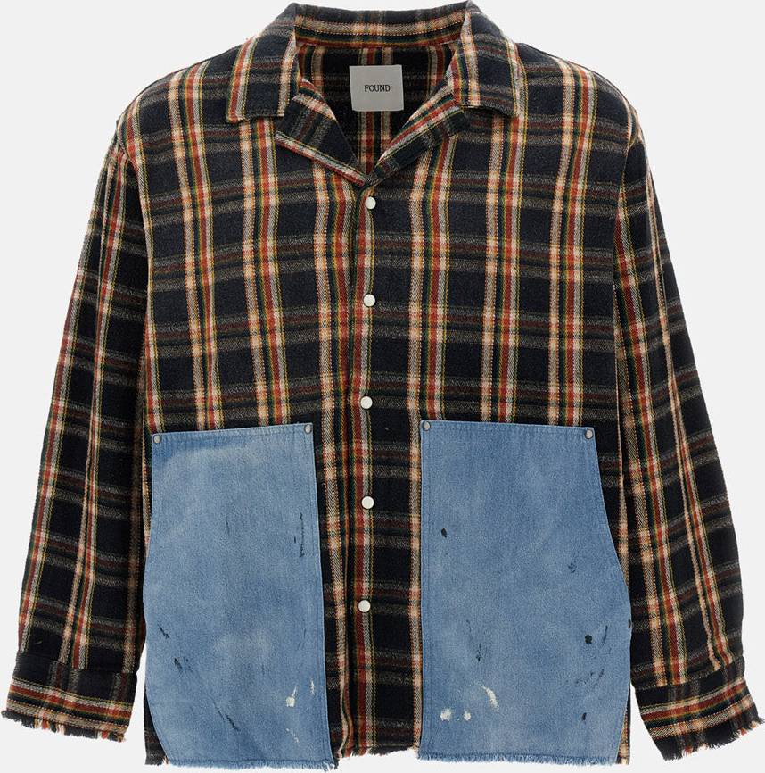 Found Rutig Denimskjorta - Denim