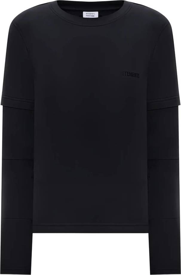 VETEMENTS Logo Reworked Fitted Longsleeve Strik - Sort