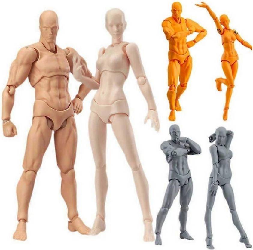 Men Grey Drawing Figure Model