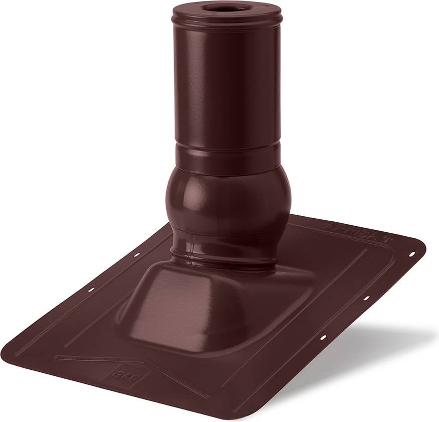 Flow master Master Flow Brown Pivot Galvanized Steel Vent Pipe Flashing