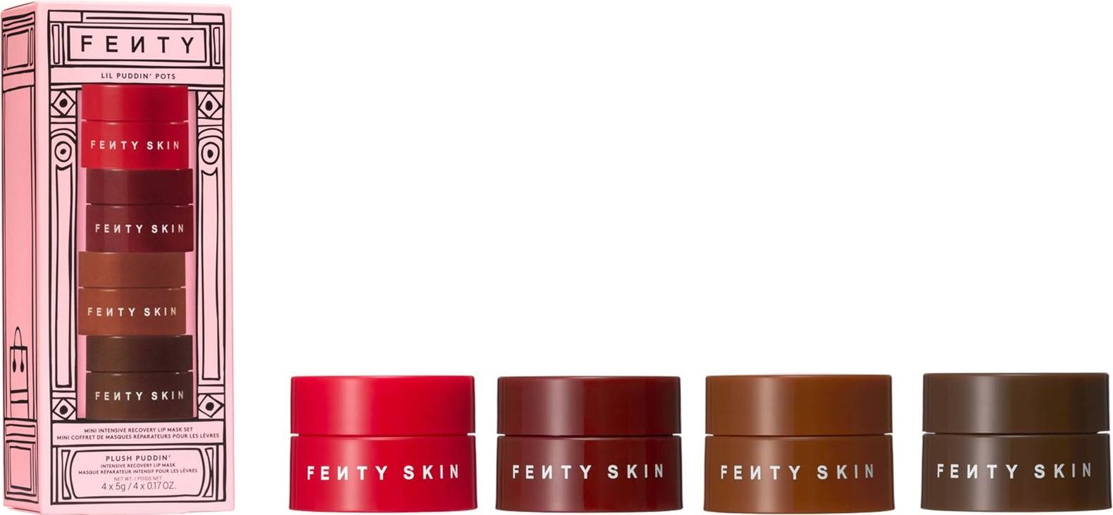 Lil Puddin Pots Mini Intensive Recovery Lip Mask Set