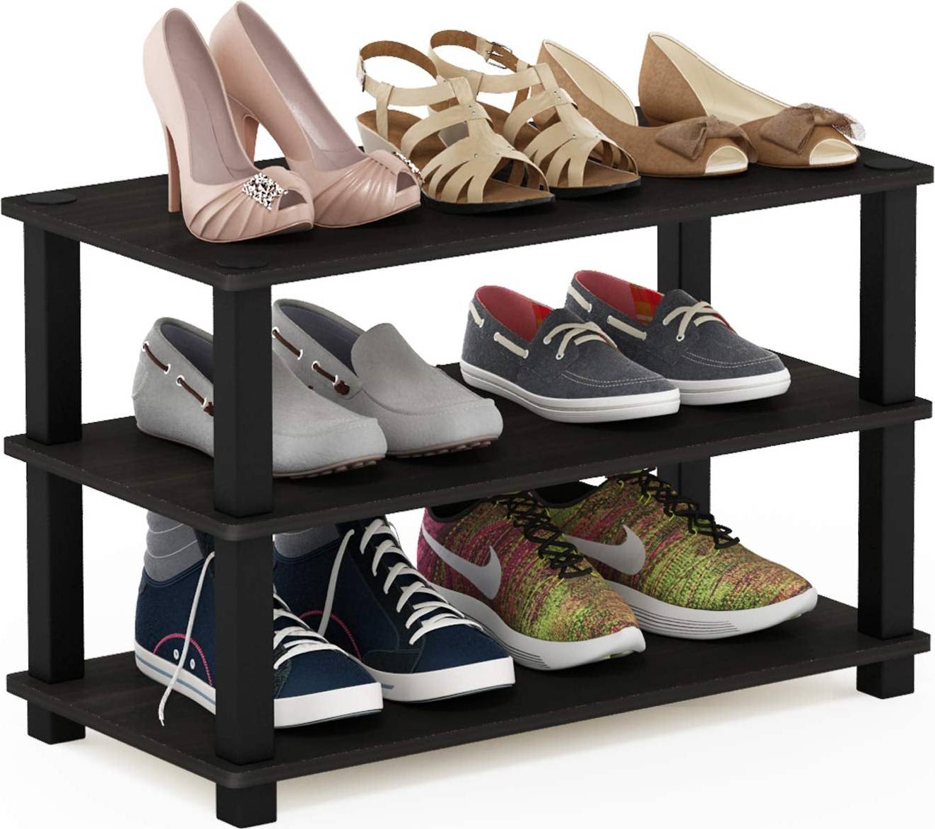Furinno Turn-S-Tube 3-Tier Shoe Rack Shoe Rack