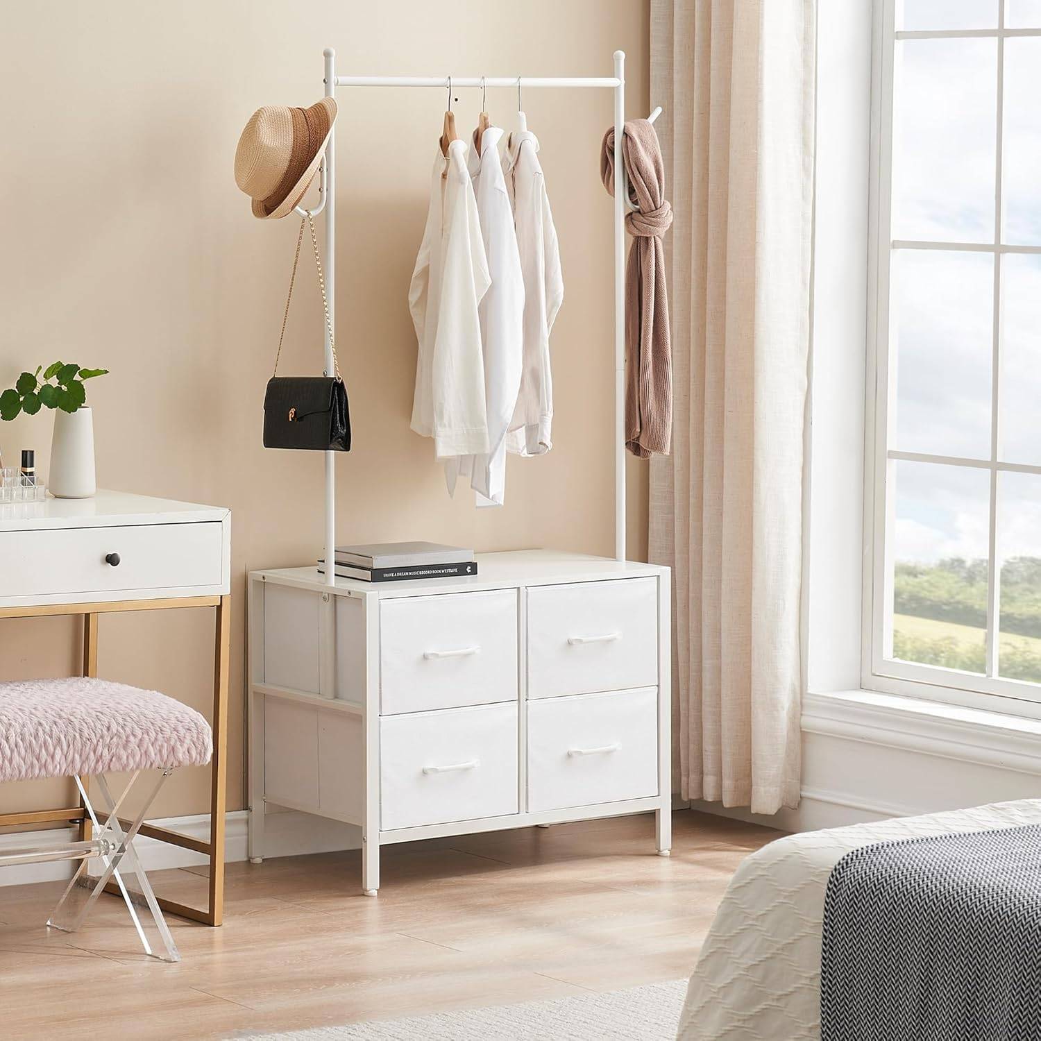 Clothing rack Garvee Clothing Rack With 4 Drawers Clothes Rack