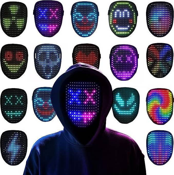 LED Digital LED Mask Gesture Transforming
