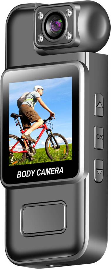4K Body Camera Rotatable Lens Recorder