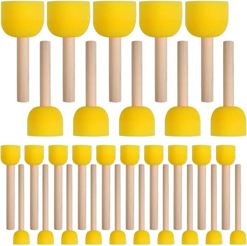 Typecat 30 Stück Rundschwämme Pinsel Set