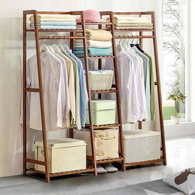 B&Q Heavy Duty Wooden Clothes Rail Rack Clothes Rack