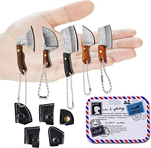 Damascus knife set 5 Pcs Mini Knife Set
