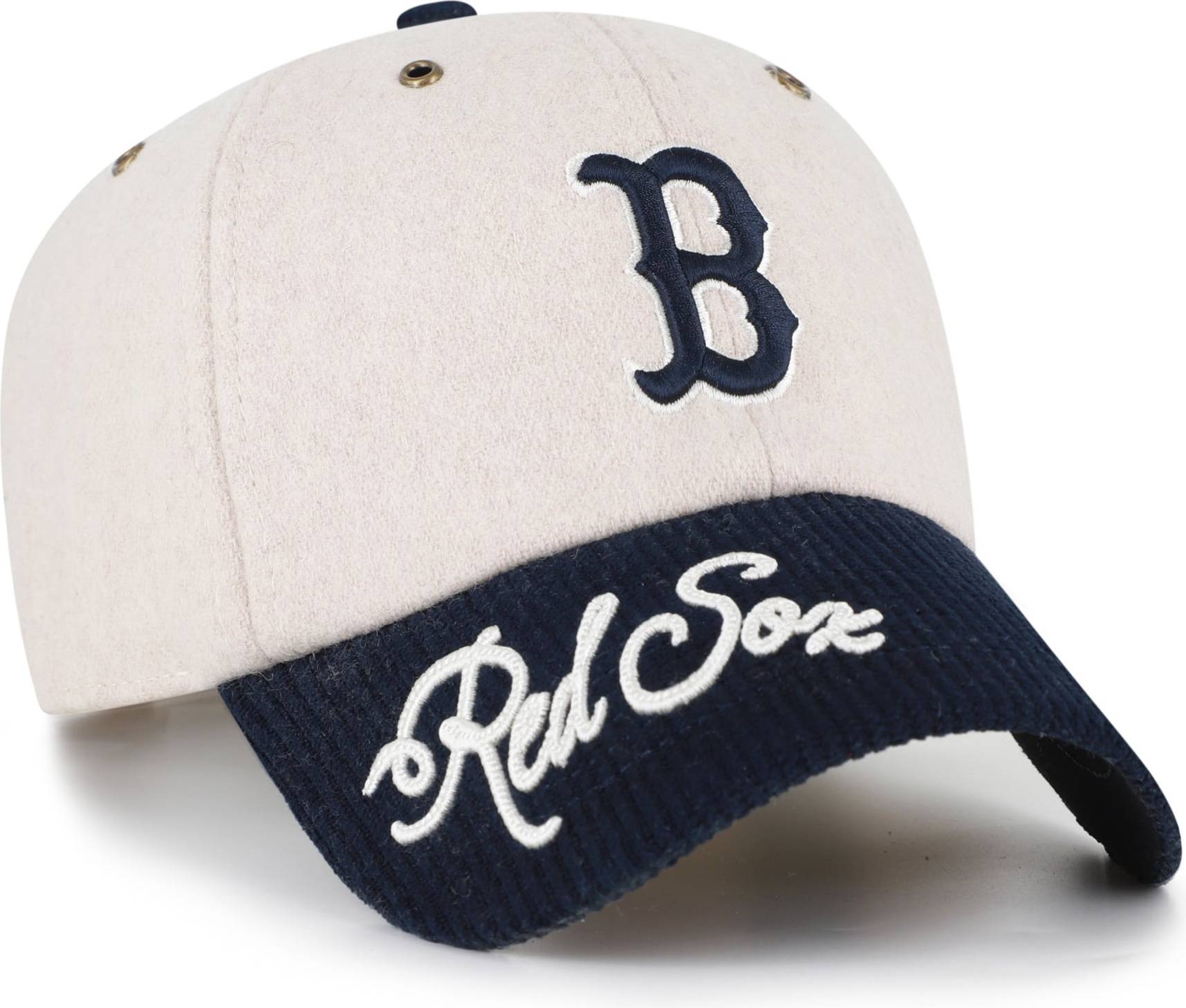 '47 Natural Navy Boston Red Sox Rope Script Clean Up Adjustable Hat