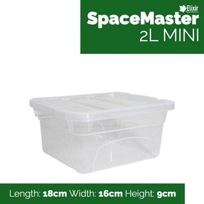 Elixir SpaceMaster 2 L Mini Storage Box - Transparent Storage Box