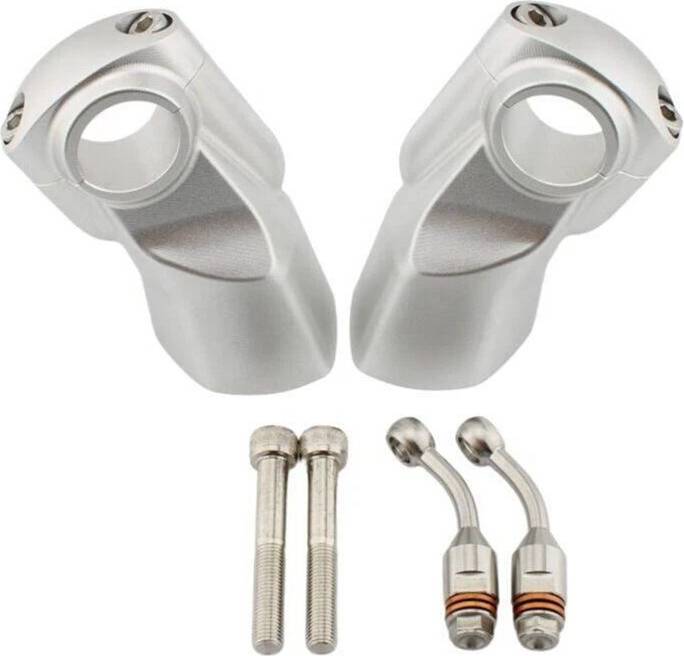 Mc lift Motorcycle Handlebar Riser Mount Clamp Lift Move Back Silver