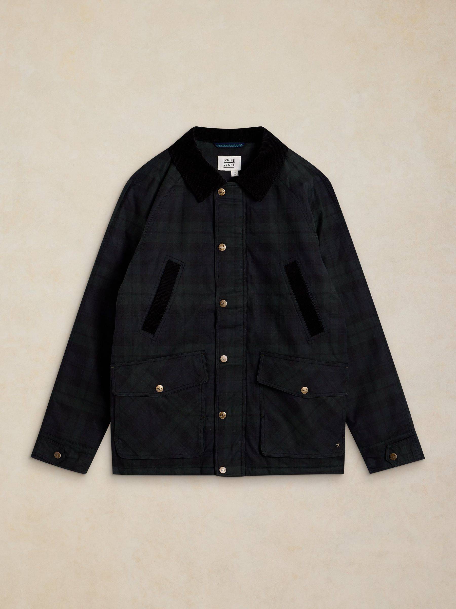 White Stuff Filey Check Wax Jacket