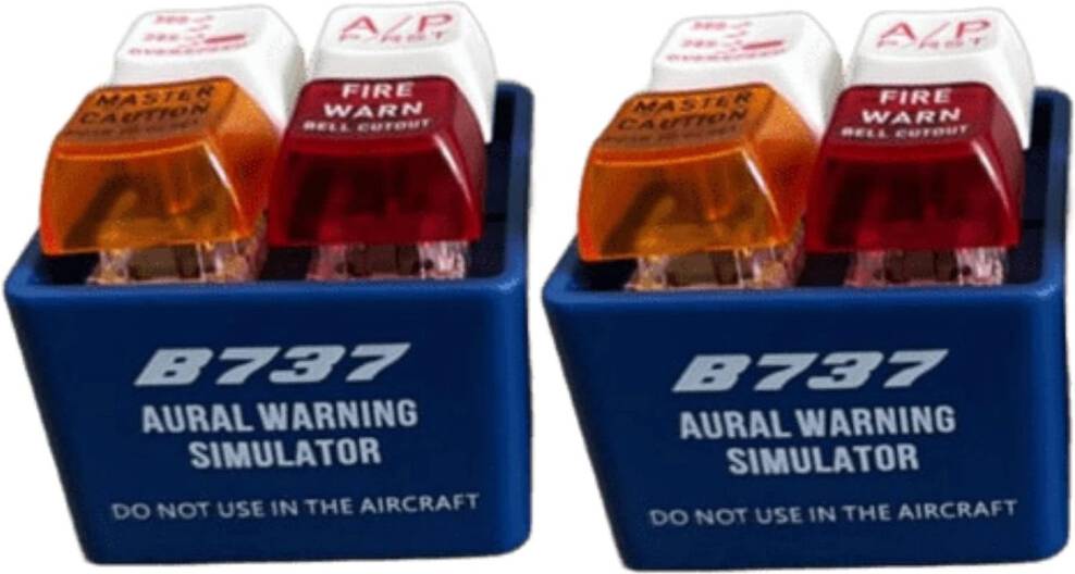 Pilot holder Pilot Alert Keychain Sound Simulator LED Safety Button