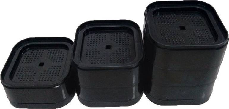 Typecat 4 Pack Adjustable Square Furniture Risers Table Leg 4pcs
