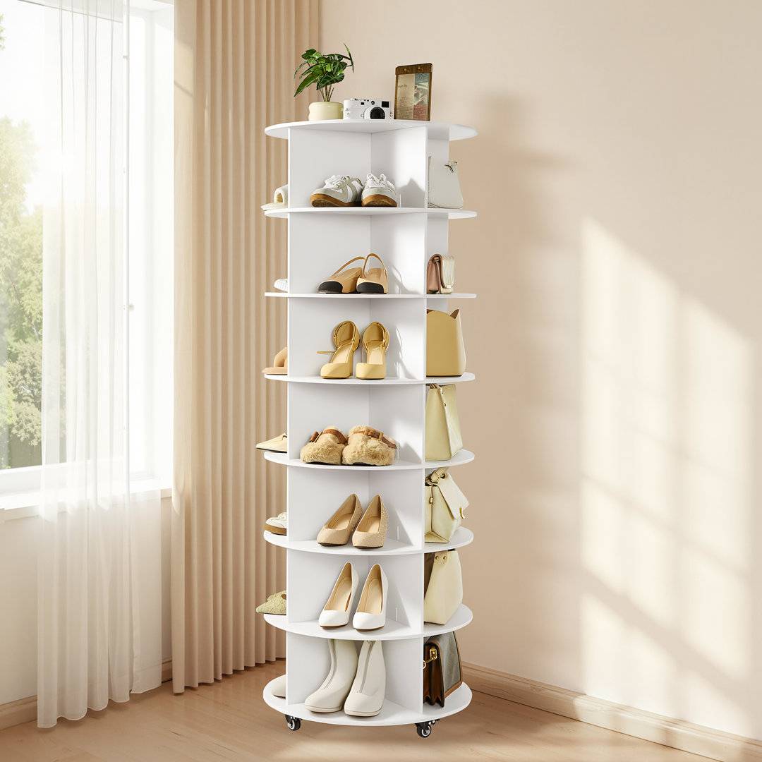 Ebern Designs Shoe Rack White Shoe Rack 59.8x167cm