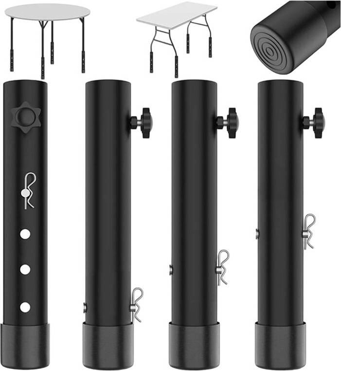 Folding table Typecat Adjustable Height Folding Table Leg Risers Bordben
