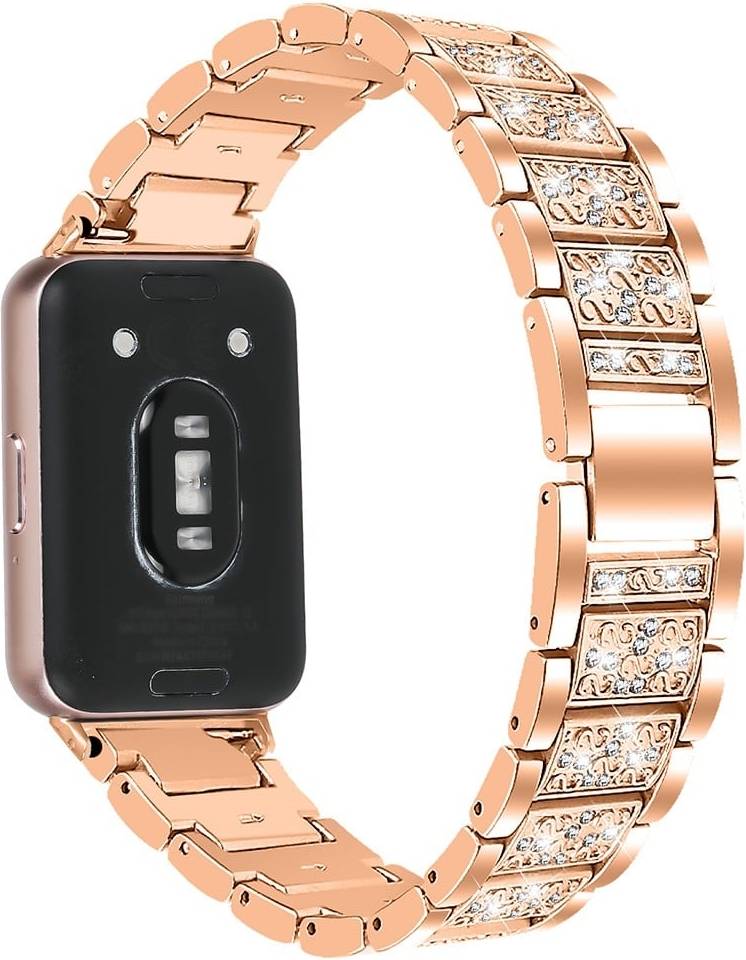 Samsung Galaxy Fit3 SM-R390 Shiny Rhinestone Metal Smart Watch Band